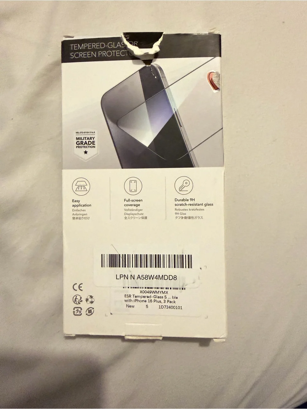 Tempered Glass Screen Protector - Teal 16 plus